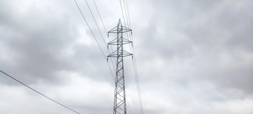 Electricity pylon and lines in Ghana